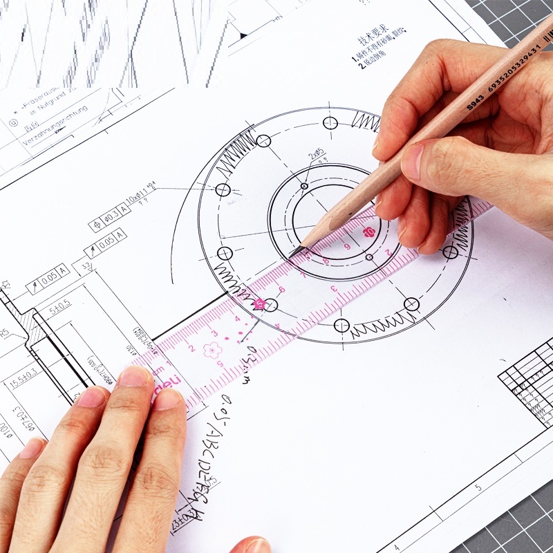 Thước kẻ Deli H655 / Thước vẽ 15cm Deli 655