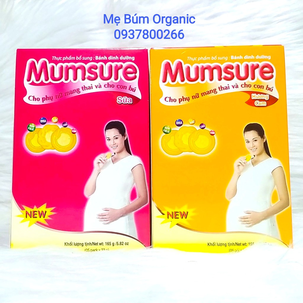 [ HCM Giao Hỏa Tốc] Bánh Dinh Dưỡng Mumsure Bibica Vị Sữa &amp; Cam- Sản phẩm dinh dưỡng dành cho phụ nữ mang thai.