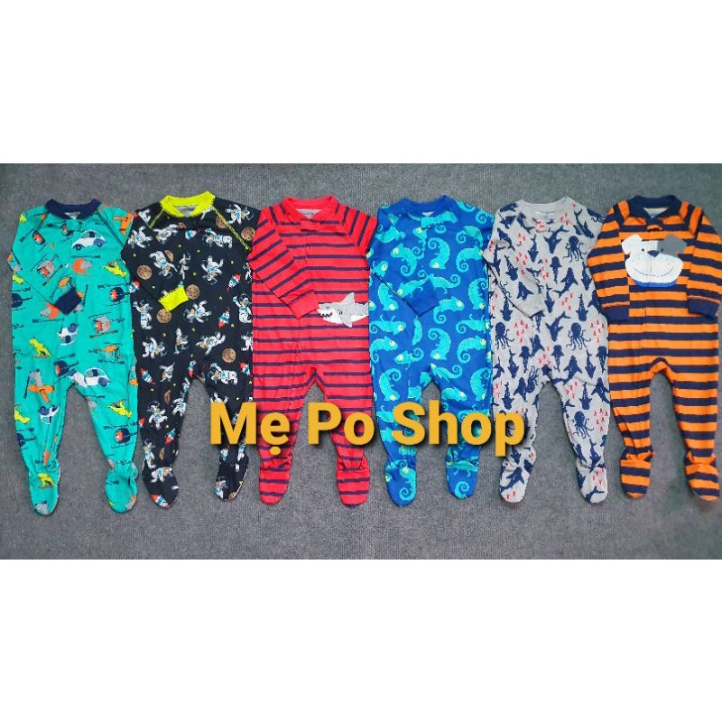 Body Sleepsuit, Bodysuit, Bộ Body Sleep Dài Cotton Liền Tất Vớ Cho Bé Trai Bé Gái 0-24months, Hàng xuất xịn.