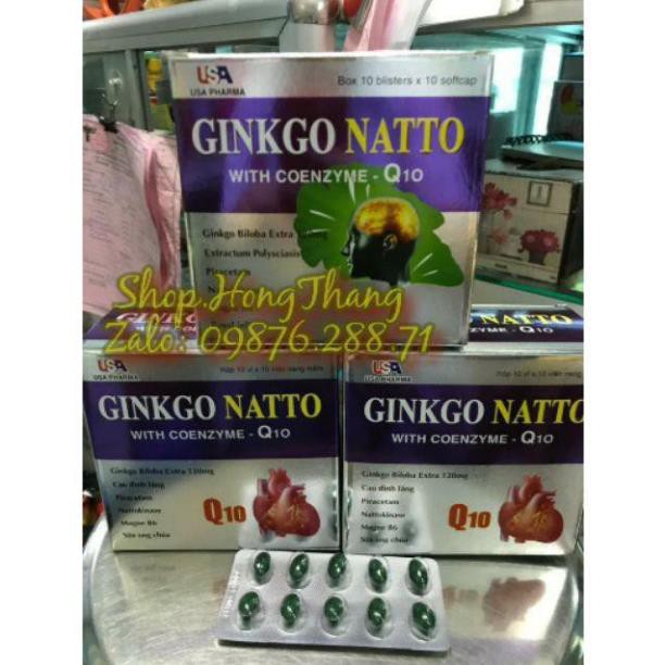 BỔ NÃO GINKGO NATTO WITH COENZYM Q10_100 VIÊN