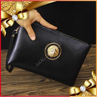 Túi Clutch Cầm Tay Nam Mặt Sư Tử Tinh Tế Sang Trọng, MÃ SP: VD-020