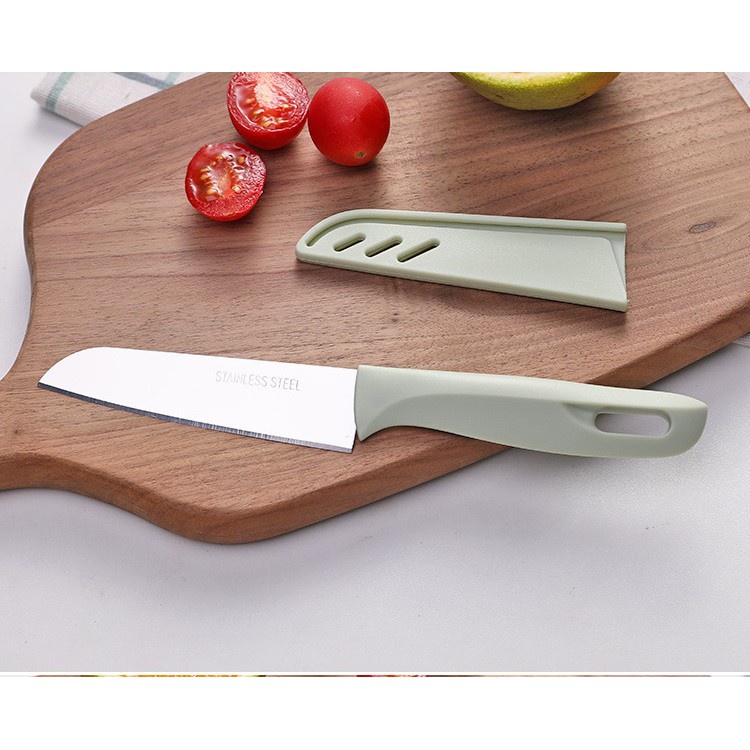 Dao gọt hoa quả có nắp an toàn, dao gọt trái cây chất liệu thép không gỉ