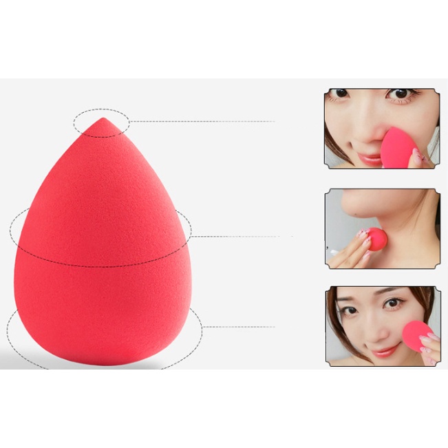 Hộp 1 bông phấn tán kem nền hình giọt nước, hộp nhựa nắp nhôm (Màu ngẫu nhiên)