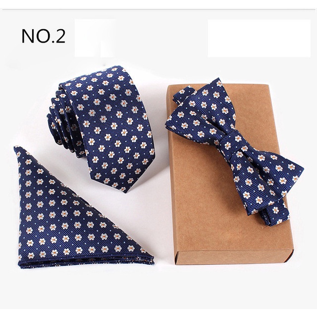 Cà Vạt Nơ 6cm Hoạ Tiết Sọc Và Chấm Bi Cổ Điển Cho Nam