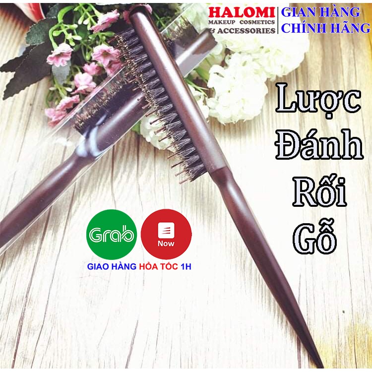 [FREESHIP] Lược Đánh Rối Tóc Gỗ HALOMI Cao Cấp Bằng Gỗ Tự Nhiên Chuyên Dùng Làm Tóc