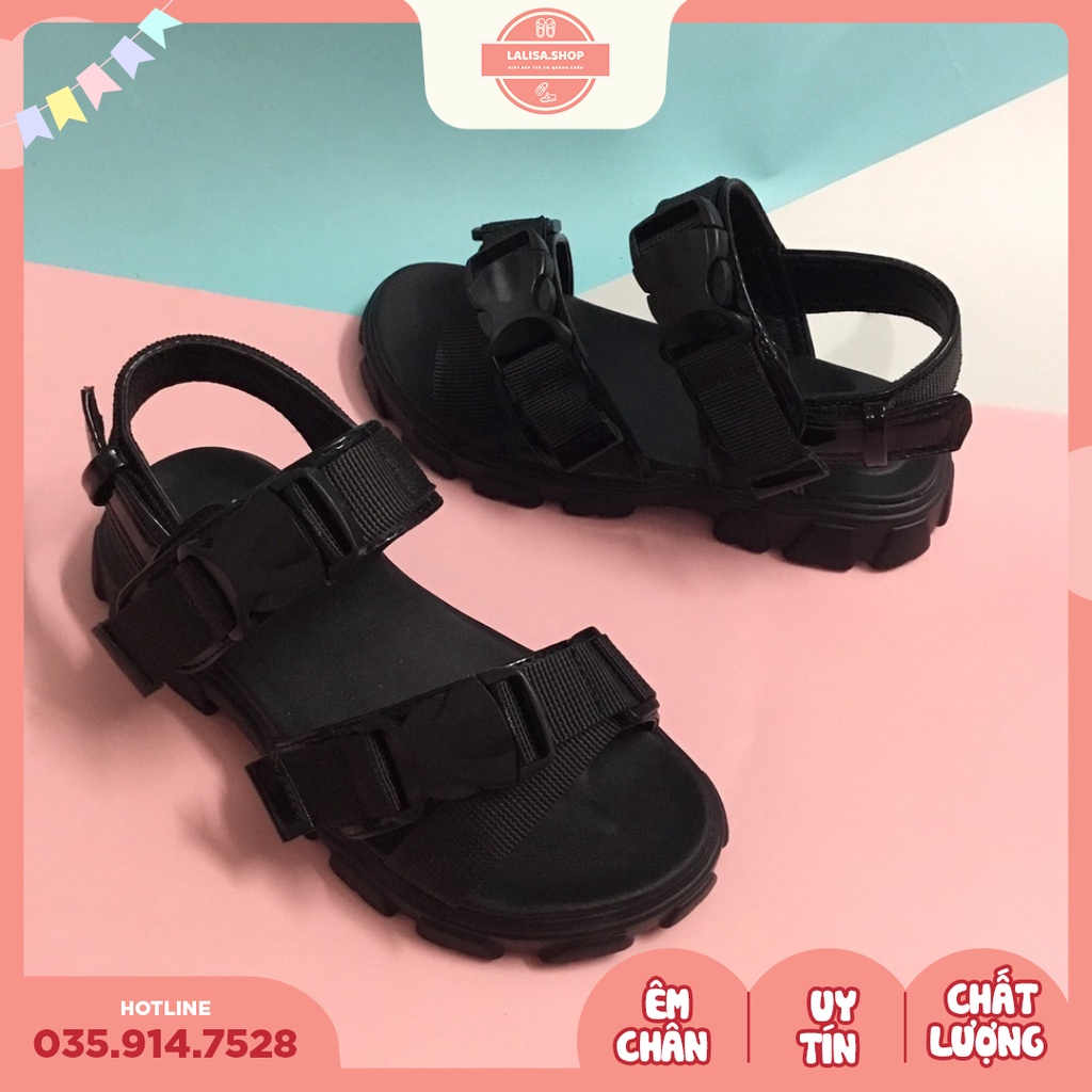 [Hàng chính hãng] Sandal Cho Bé Trai Bé Gái Đen Nhám Siêu Nhẹ ,Thời Trang Phong Cách LALISA, Size từ 29 - 31