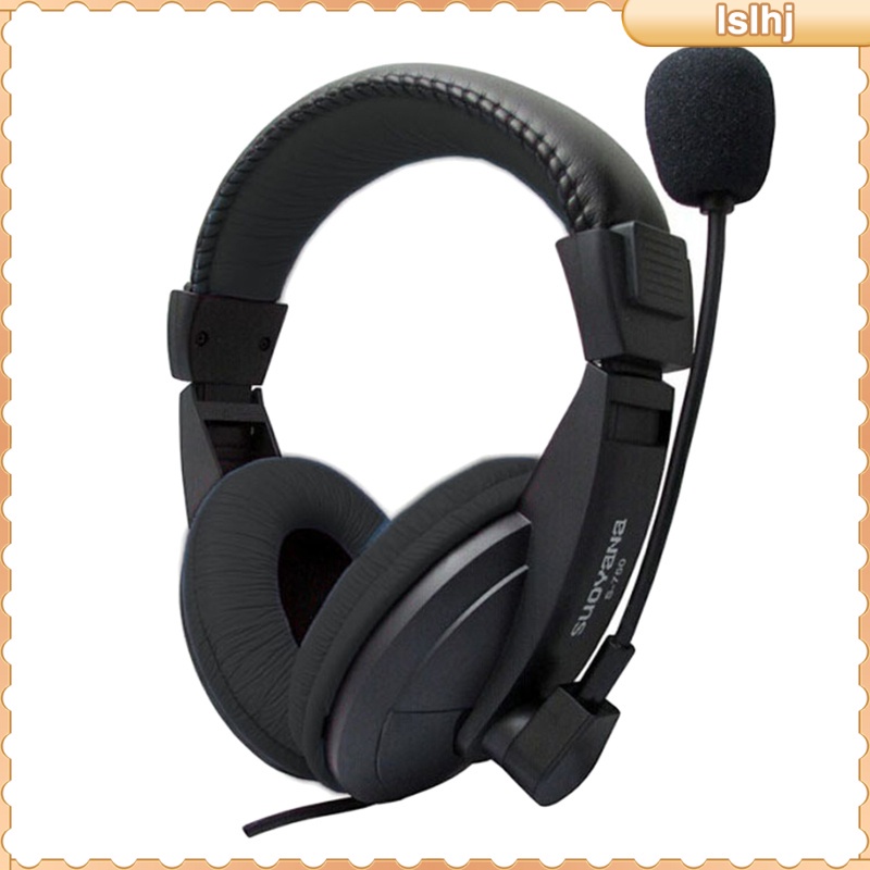 [giá giới hạn] Over-Ear Gaming Headset with Mic 3.5mm with Microphone Noise-Canceling Comfortable for Laptop Office Home