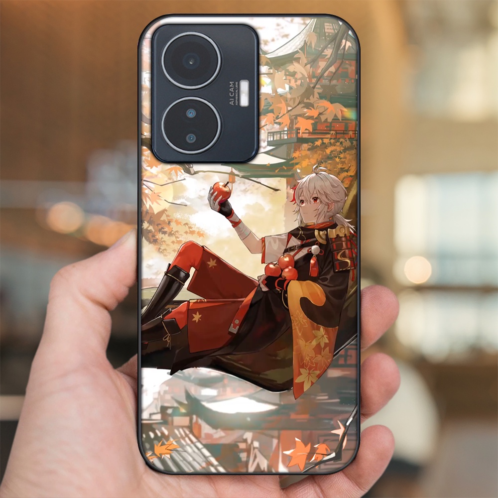 Ốp lưng Vivo Y55 2022 viền đen in hình Kazuha Genshin Impact