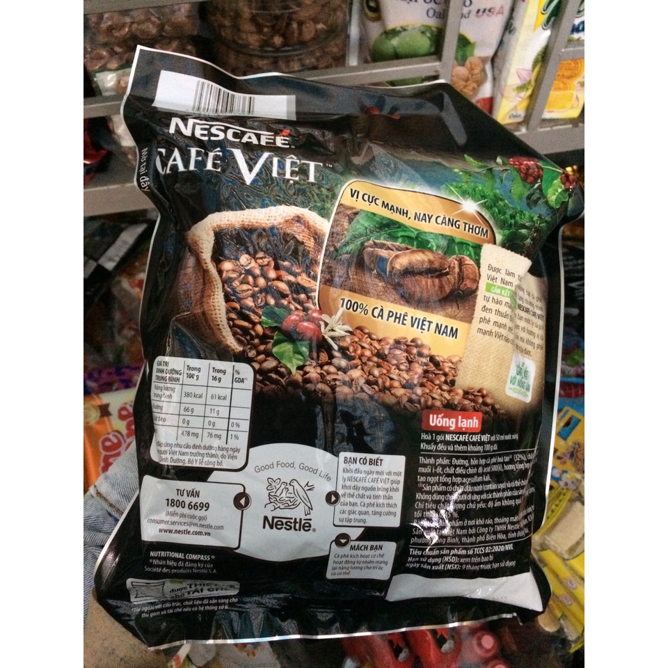 Cà phê đen đá NesCafé Café Việt 560g (35 gói x 16g) tiết kiệm thêm 26k. Date 06.2022 | BigBuy360 - bigbuy360.vn