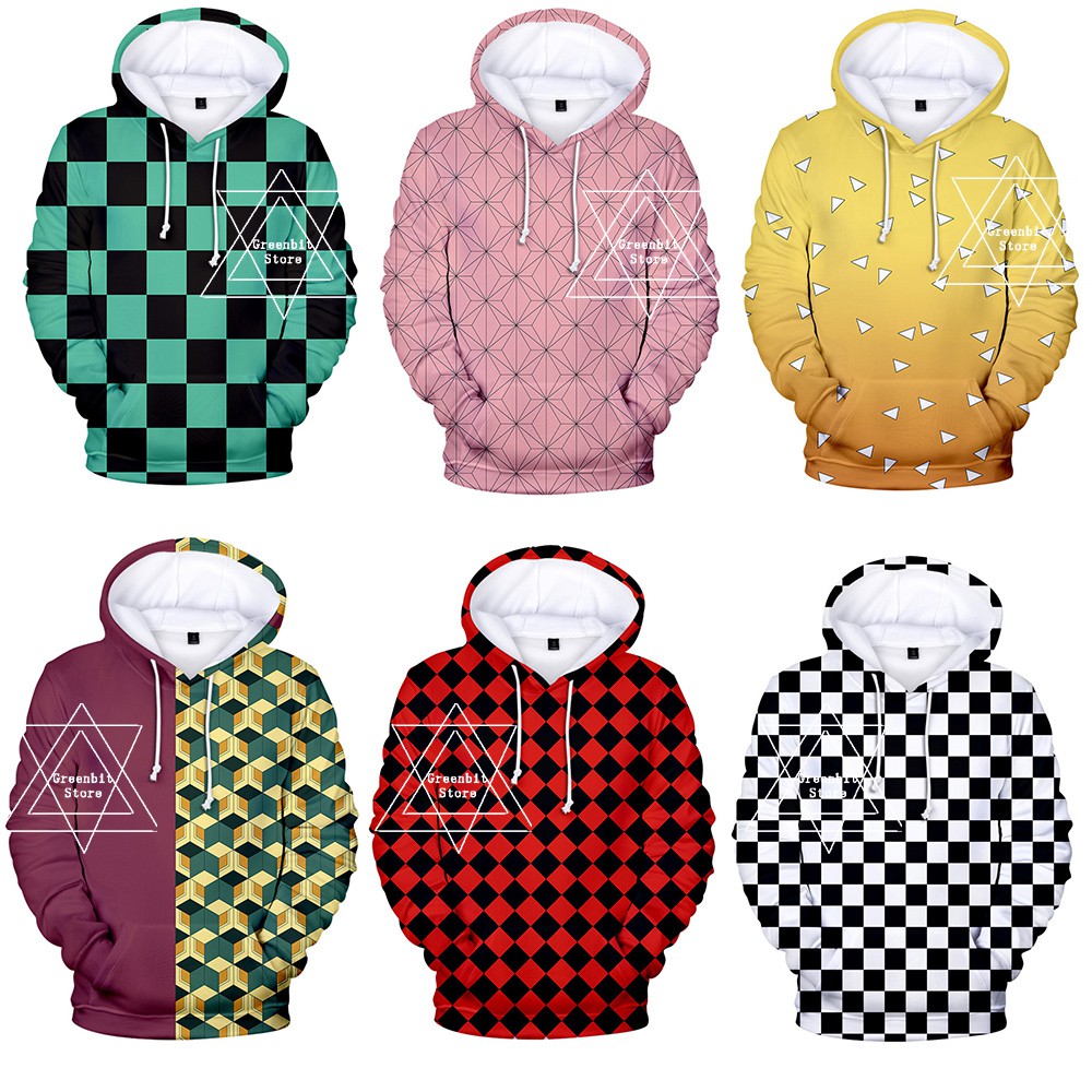Áo hoodie tay dài in họa tiết Kimetsu no Yaiba 3D cho nam | BigBuy360 - bigbuy360.vn
