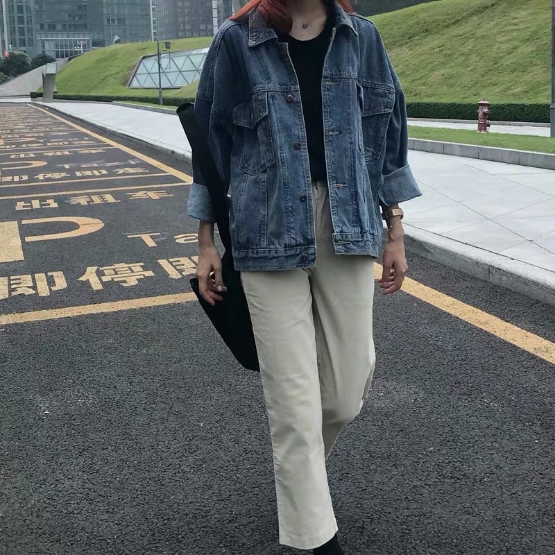 Áo khác bò form rộng nam nữ