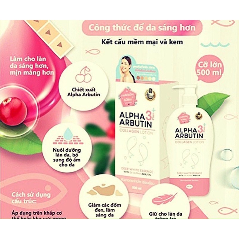 Sữa dưỡng thể kích trắng da ABUTIN xịn