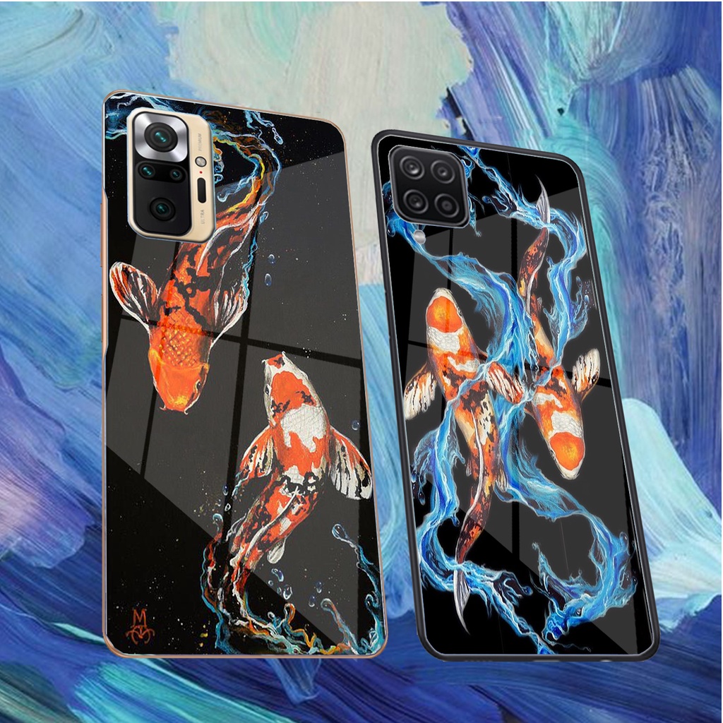 Ốp lưng cá K OI realme c35/8/8 pro/9i reno 7z 5g/7 pro ốp kính bóng đẹp sang trọng hỗ trợ in các dòng máy theo yêu cầu