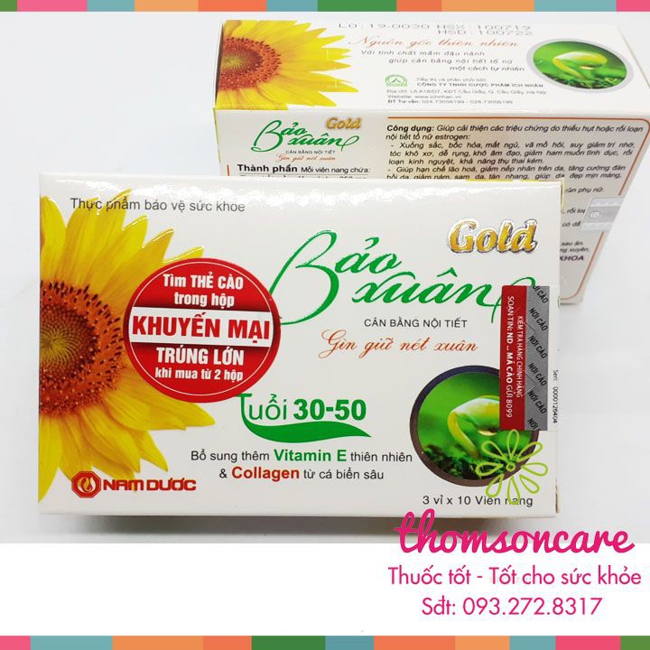 Bảo xuân Gold hỗ trợ cân bằng nội tiết tố nữ - dùng cho phụ nữ từ 30 đến 50 tuổi, giảm lão hóa, đẹp da | BigBuy360 - bigbuy360.vn