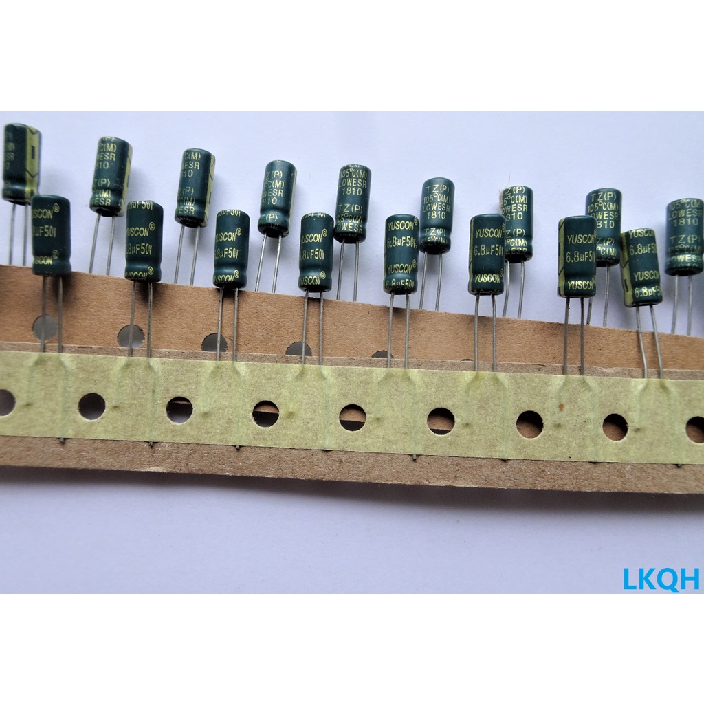 Tụ hóa 50V 6.8uf 5 x11 mm  có thể thay thế 50V 4.7uf