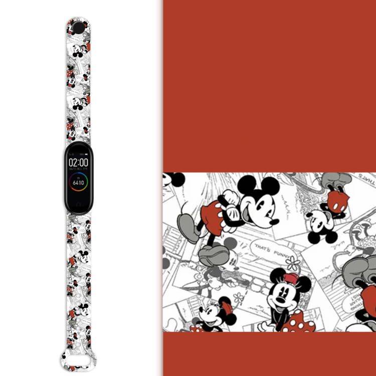 Dây Đeo Thay Thế Bằng Silicone In Họa Tiết Hoạt Hình Cho xiaomi Mi band 7 / xiaomi Mi band 6 5 4 3 / Miband 6 / 5 / xiaomi band 4