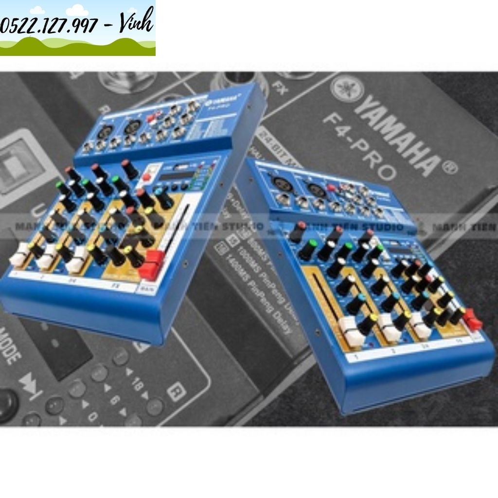Mixer Yamaha F4 Pro - Tích hợp vang số 16 chế độ vang- Chuyển đổi thành soundcard livestream karaoke - Gia Khang shop