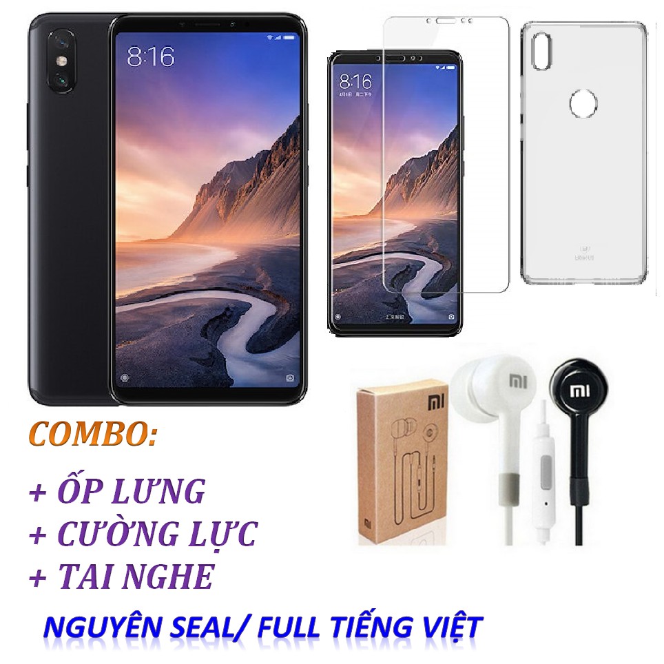 Điện thoại Xiaomi MiMax 3 64GB 4GB + Ốp lưng + Cường lực + Tai nghe - nhập khẩu | BigBuy360 - bigbuy360.vn