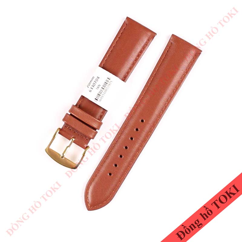 Dây da đồng hồ ZRC Pháp dòng SCREEN da bê màu nâu vàng
