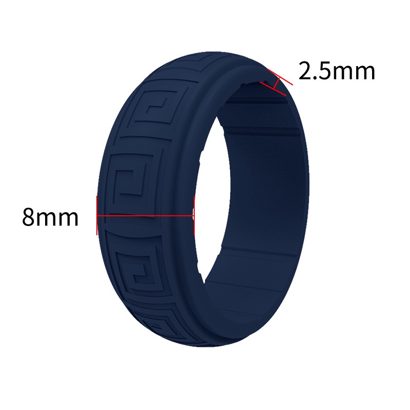 1 Nhẫn Silicone Thể Thao Rộng 8mm Không Gây Dị Ứng
