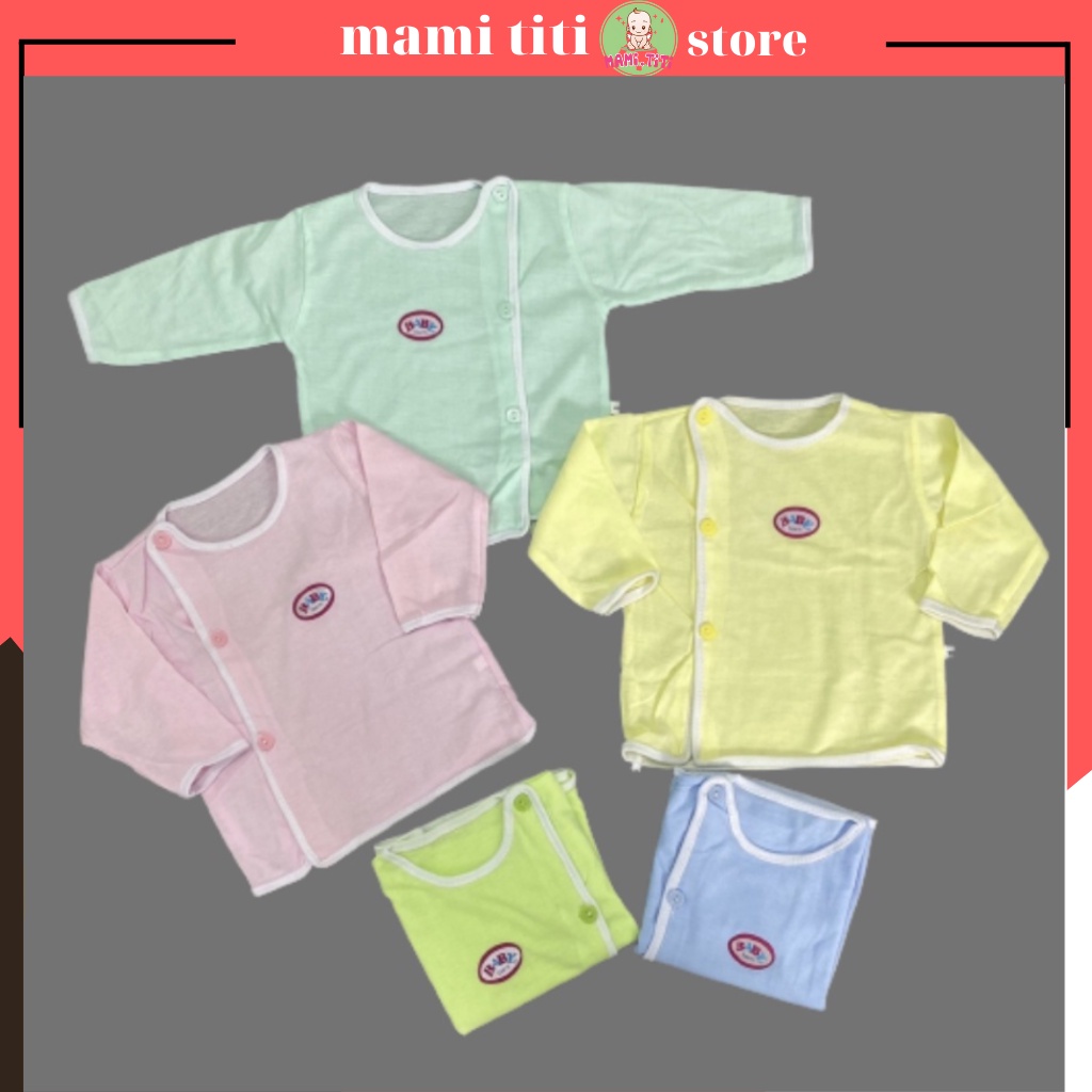 Áo dài tay cho bé sơ sinh, Áo sơ sinh dài tay Baby Born sơ sinh chất liệu vải cotton màu trắng, có các màu viền cổ