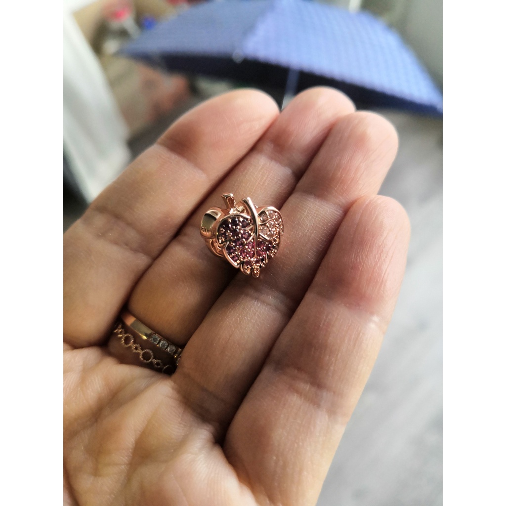 Charm Của Chiếc Lá pavé Lấp Lánh