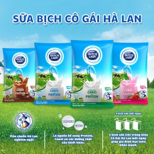 [Chỉ Giao Hỏa Tốc TP Hà Nội] Thùng Sữa Bịch Cô Gái Hà Lan 220ml Đủ Vị: Đường, Dâu, Sô, Không Đường (48 bịch )