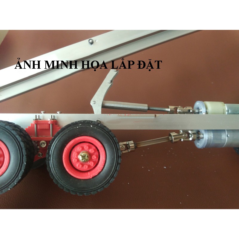 Gá động cơ xe tải 1/24 vừa truyền động vừa nâng ben 2 trong 1