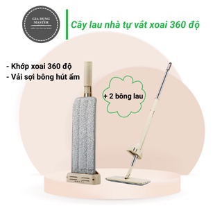 Chổi lau nhà tự vắt thông minh mâm nhựa xoay 360 độ, quét lau chà sàn vệ sinh nhà cửa.
