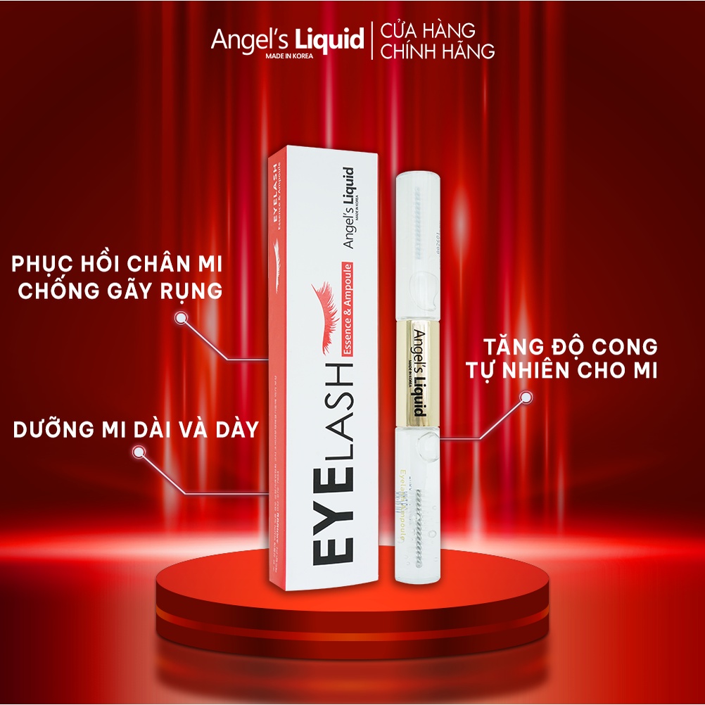 Tinh Chất Dưỡng Mi Dày Và Dài 2 Bước Angel's Liquid Eyelash Essence 5ml & Ampoule 5ml