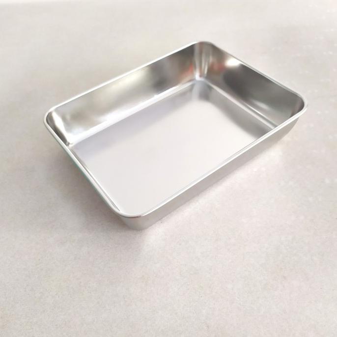 Khay Inox Hình Vuông 20x25 X 5.5cm Tiện Dụng