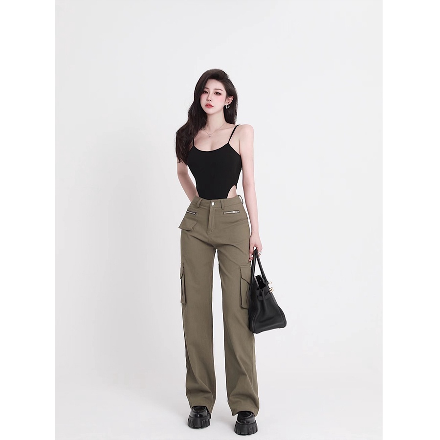 Áo Bodysuit , Áo liền thân Hai Dây Kèm Dây Thắt Eo chất thun cotton