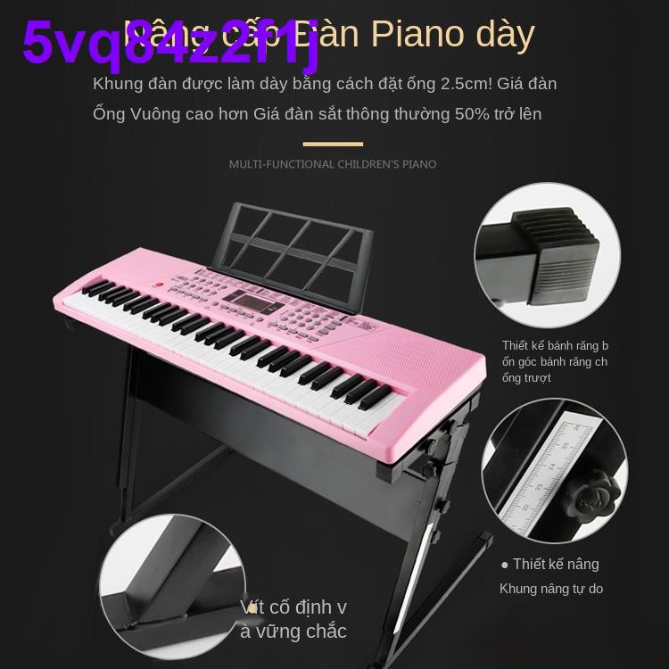 Đàn piano điện tử người lớn 61 phím thông minh cho mới học, trẻ em, ông, phụ nữ, em bé, nhạc cụ đồ chơi đa chức năng