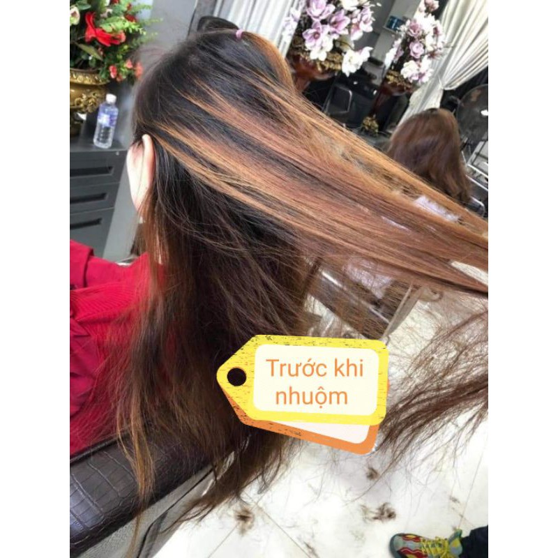 Thuốc Nhuộm Tóc màu xanh rêu, nâu rêu không tẩy- Hair CAre Q4