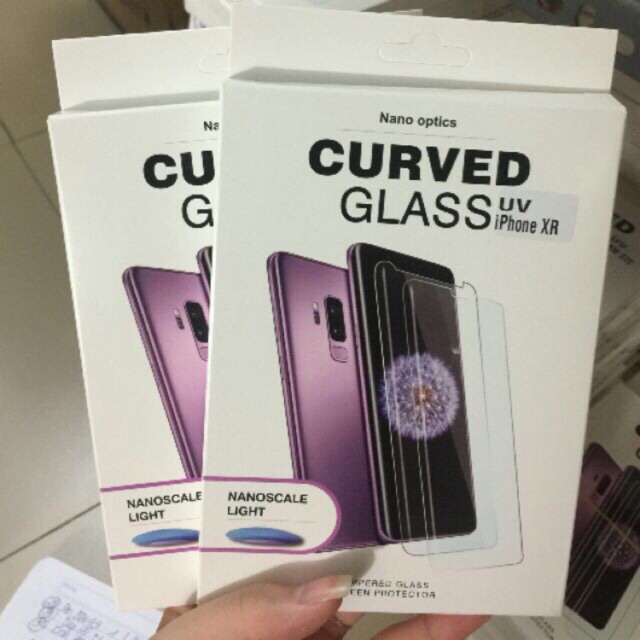 Kính full keo UV Cho iphone XR