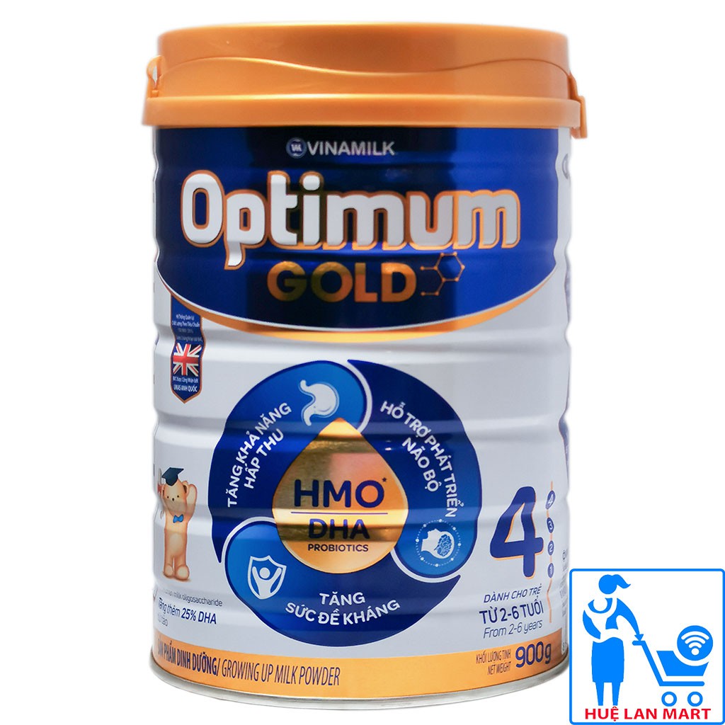 [CHÍNH HÃNG] Sữa Bột Vinamilk Optimum Gold 4 - Hộp 900g (Cho bé 2-6 tuổi)