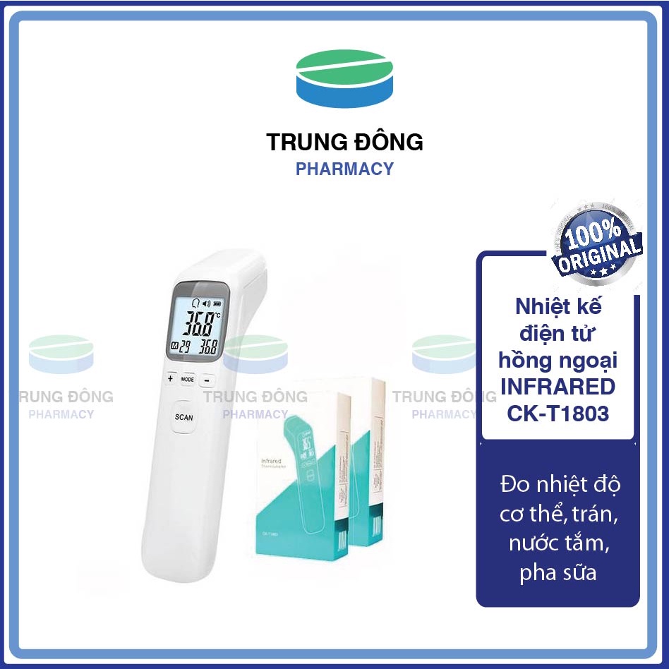 Nhiệt kế điện tử hồng ngoại INFRARED CK-T1803, đo nhiệt độ cơ thể, trán, nước tắm, pha sữa - Trung Đông Pharmacy