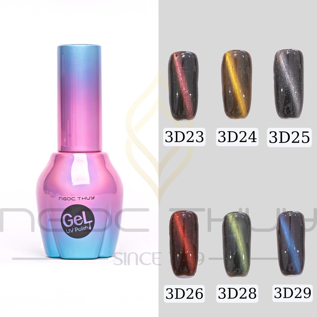 Sơn Móng Tay Gel Hơ Máy Ngọc Thủy Nail 15ML Top Lì UV&LED Concept Mắt Mèo Mã GNT01