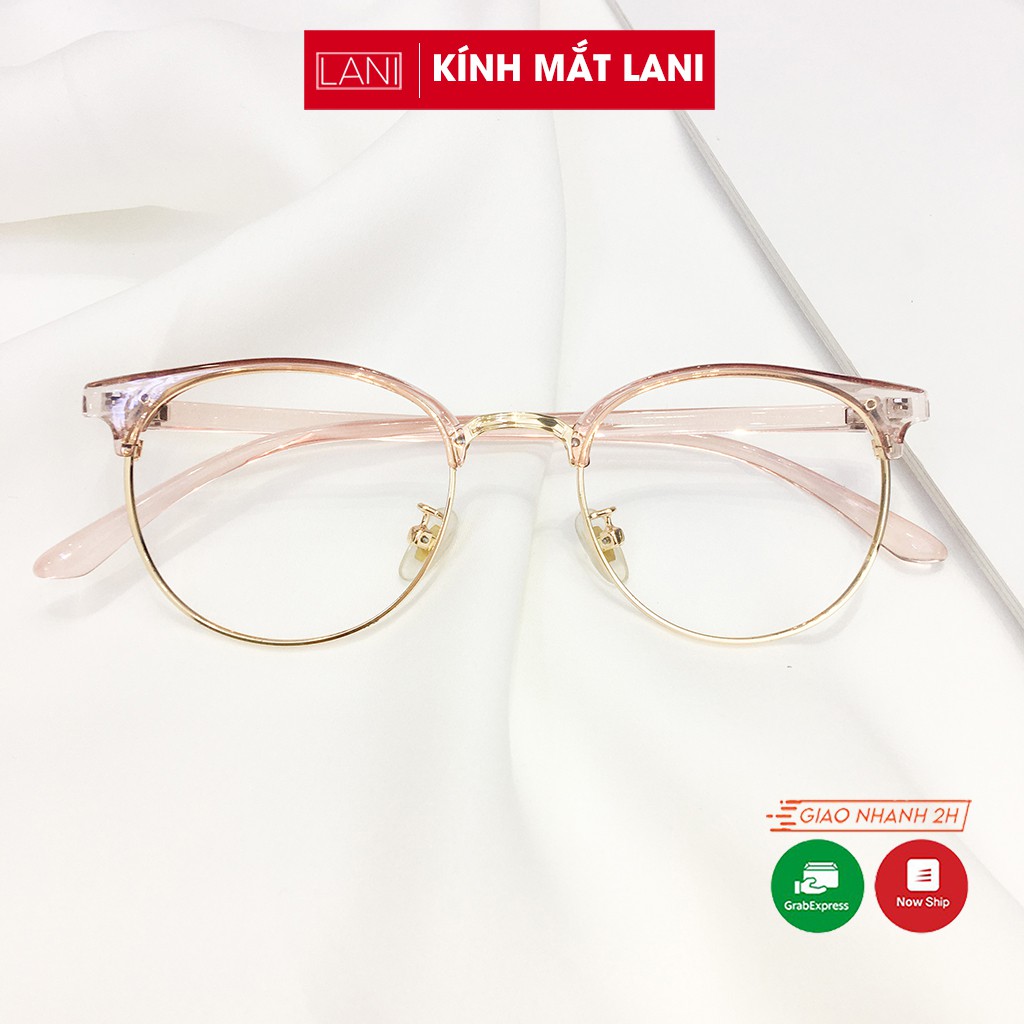 Gọng kính cận nam nữ mắt tròn nhựa dẻo siêu bền dễ đeo LANI 6214 - Mắt kính có độ theo yêu cầu