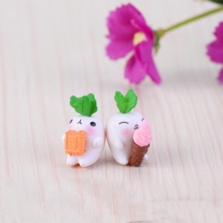 Phụ kiện trang trí củ cải trắng cute (combo 2 con)