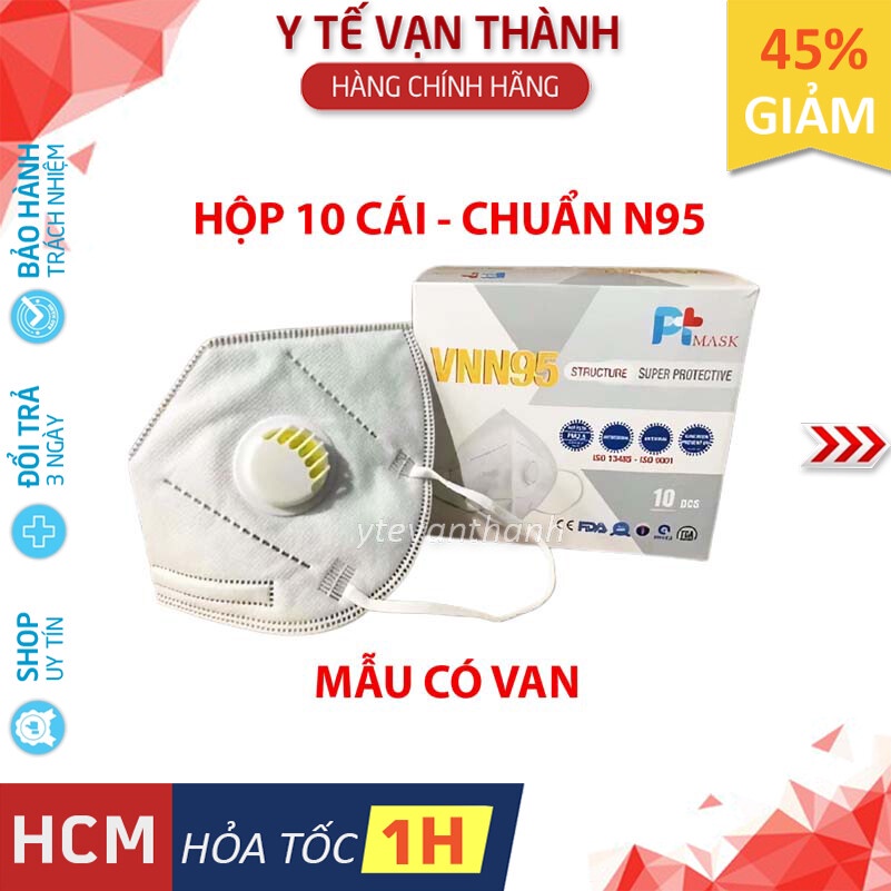 ✅ Khẩu Trang 3D- PT Mask VNN95 (Có Van) -VT0695