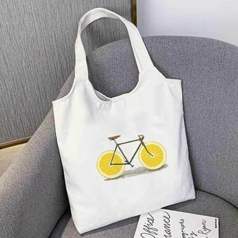 Túi tote vải Canvas đeo vai phong cách Ulzzang, vải bố form Unisex Vintage, Có khóa kéo miệng túi MUA 12 SP G