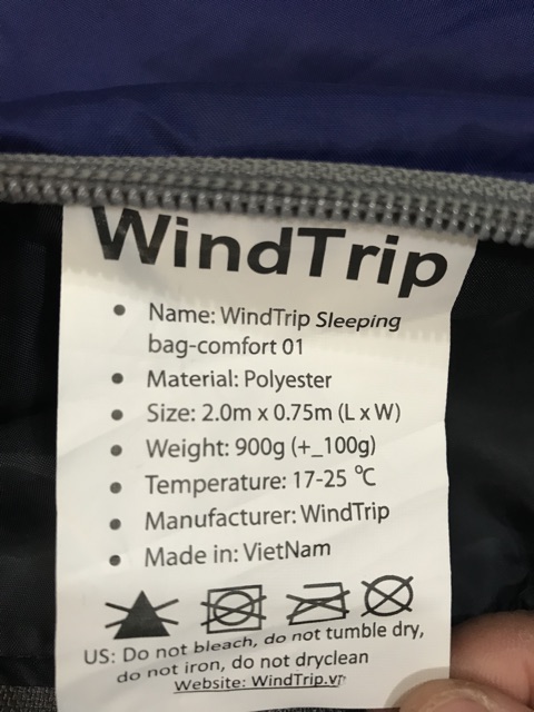 Túi ngủ chống muỗi, chống thấm Windtrip05+Tặng kèm gối