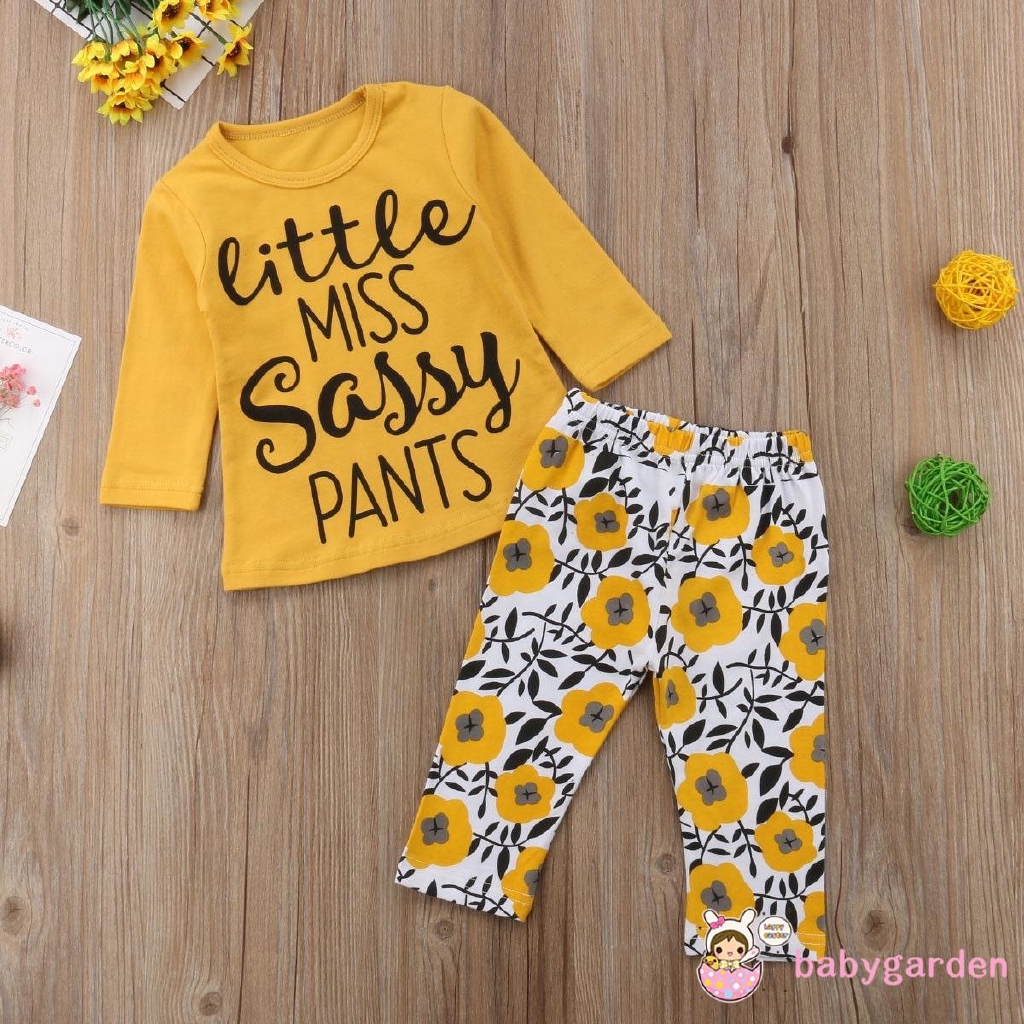 Set Áo Tay Dài + Quần Dài Dễ Thương Cho Bé Gái Sơ Sinh