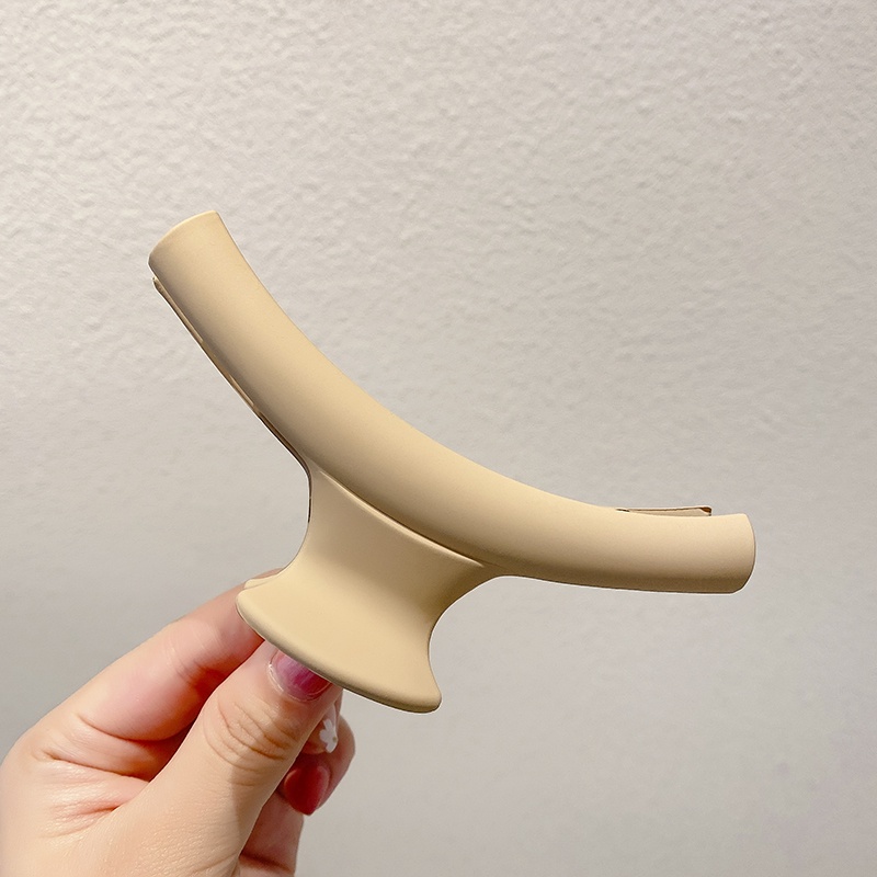 Kẹp Tóc Bằng Nhựa Acrylic Màu Nâu Phong Cách Hàn Quốc Thời Trang