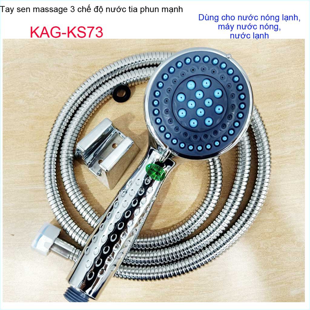 Vòi sen tắm cao cấp KAG-KS73 trọn bộ có dây, Best Sales shower head vòi hoa sen tia nước mạnh sử dụng tốt