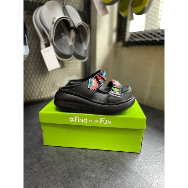 Dép Lê Cross cao gót 2 quai ngang đúc nguyên khối siêu bền, chống mùi hôi chân