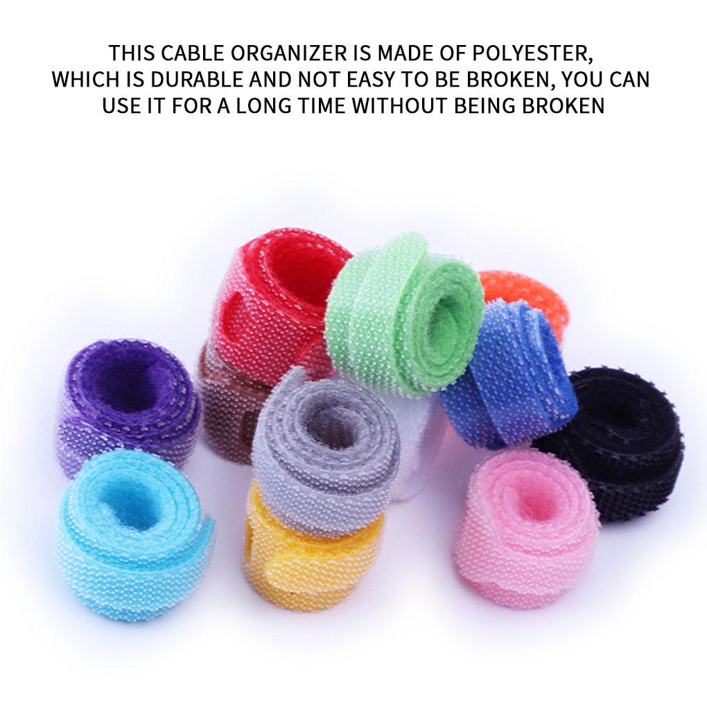 Bộ 20 Dây Rút Bằng Polyester Dùng Quấn Dây Cáp Chuột Tiện Dụng