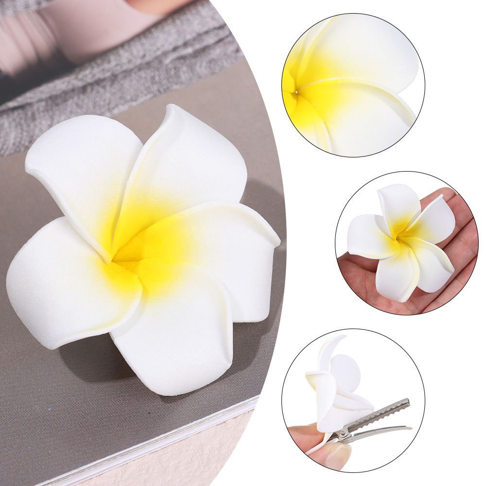 Kẹp tóc hình hoa sứ màu trắng thời trang cho nữ