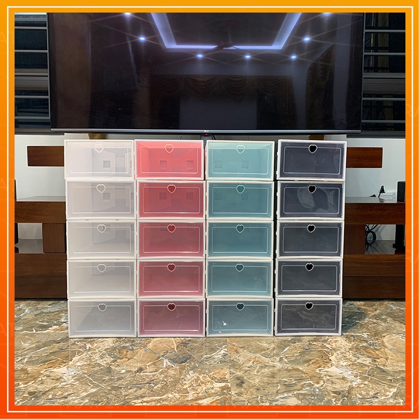 Hộp đựng giày nắp nhựa cứng trong suốt , chịu lực lên đến 8kg (khosithuanthanh)